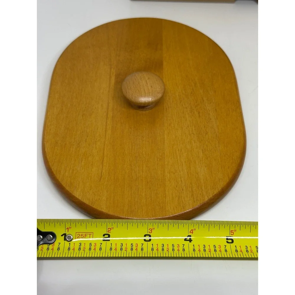 VTG Longaberger WoodCrafts Lid Brown 1999 Mother's Day Hardwood Maple Oval 58823
